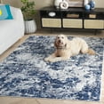 thumbnail image 3 of SAFAVIEH Amelia Alastar Abstract Distressed Area Rug, Ivory/Navy, 11' x 15', 3 of 11