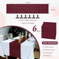 thumbnail image 2 of 6 Pack Burgundy Sequin Table Runners 12" x 72" Sparkle Sequin Table Cloths for Wedding Party Banquet Bridal Shower Decorations, 2 of 14