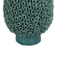thumbnail image 4 of Accent Flower Vase, 3D Coral Textured Teal Green Ceramic 16 Inch, 4 of 6