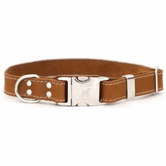 Collar para Perro Euro-Dog de Cuero Suave con Cierre Rápido XS