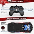 thumbnail image 4 of Remote Control Car Transforms into Robot with One Button – 2.4GHz 360° Rotating Police Car with Lights, 1:18 Scale Toy for Kids 4-7 6-8 8-12, 4 of 9
