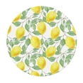 thumbnail image 3 of YFYANG Round Fitted Table Cloth, Waterproof Fruit Lemon Art Pattern Polyester Table Cover, Indoor Outdoor Decorative Tablecloths with Elastic Edge, 3 of 7
