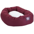 thumbnail image 2 of Majestic Pet Sherpa Poly/Cotton Bagel Pet Bed for Dogs, Calming Dog Bed Washable, Medium, Burgundy, 2 of 5