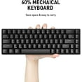 thumbnail image 3 of Teclado mecánico inalámbrico y mouse con cable, Bluetooth 5.1 y tipo C Teclado para juegos con cable de 68 teclas Interruptor marrón, mouse para juegos programable (negro) para jugadores de PC, 3 of 8