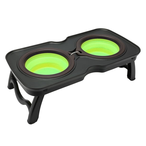 Tazones De Perros Elevados Plegables Con Soporte, ABS, PP, TPE, Portátil, Fácil De Limpiar, Tazones Para Perros Dobles Dobles, Para Mascotas Pequeñas Y Medianas, Suministros De
