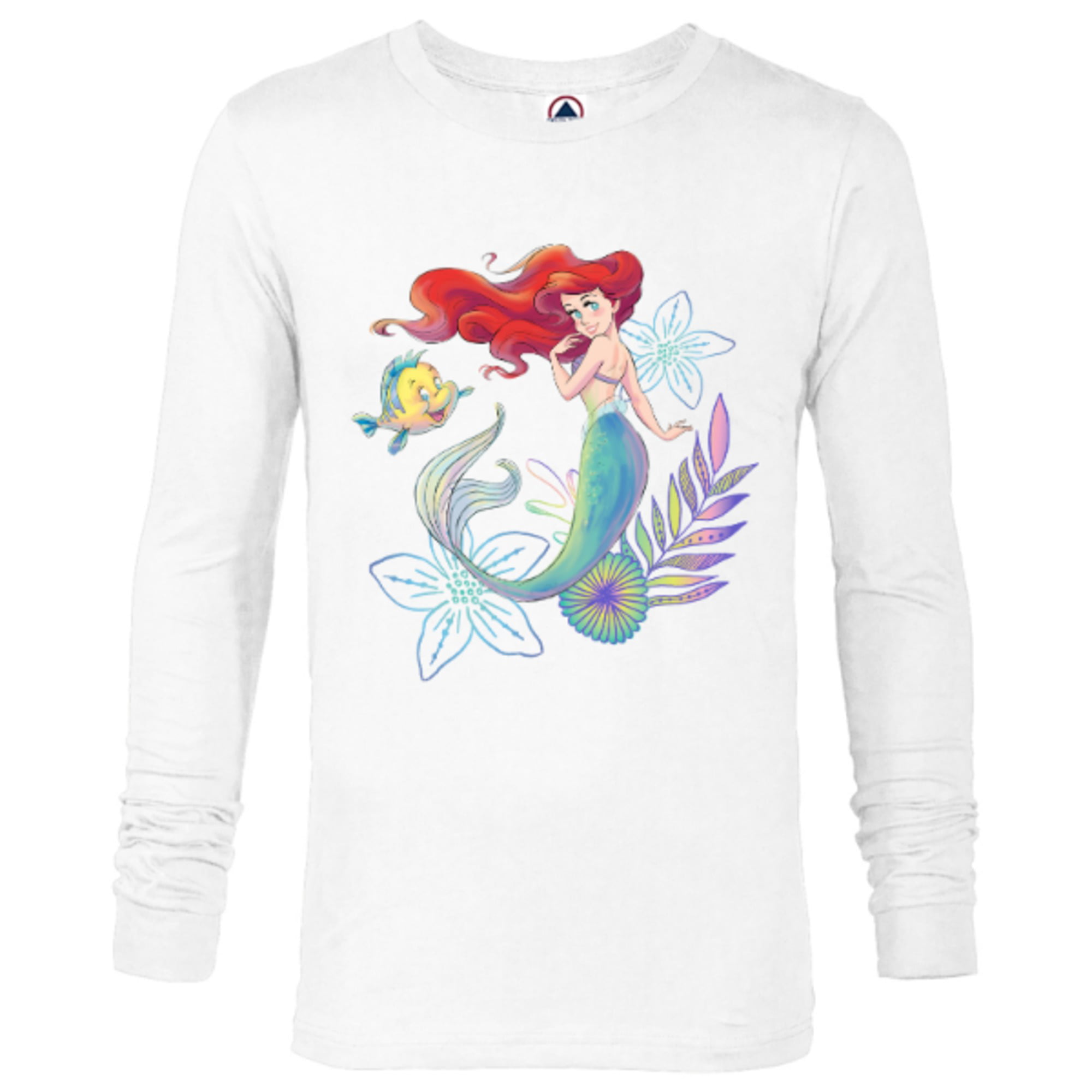 Disney The Little Mermaid Ariel and Flounder Sea - Long Sleeve T-Shirt ...