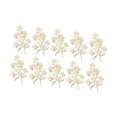 thumbnail image 4 of 10 piezas de plantas artificiales decorativas de simulación, suministros realistas para bricolaje Flor Hueca 39cm, 4 of 6