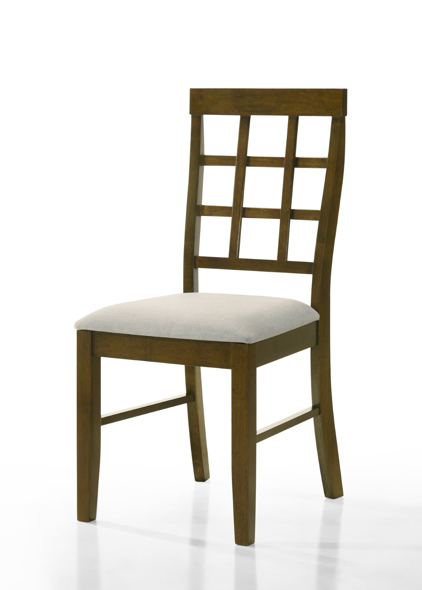 Home Design Troy Dining Chair (Set of 6), Brown/Warm Gray, Ladder-back design, Padded seat, Comfortable seating, Sturdy frame, Modern style, Durable construction