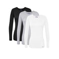 thumbnail image 1 of Sivvan Lot de 3 T-Shirts/maillots de Corps à Manches Longues Confort pour Femmes Multicolores, 1 of 7