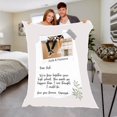 thumbnail image 3 of Personalized Gifts for Boyfriend Photo Letter Blanket, 3 of 9