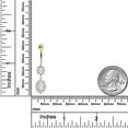 thumbnail image 3 of AVORA 10K Yellow Gold Oval Simulated Opal and Simulated Diamond CZ Dangle Belly Button Ring Body Jewelry (14 Gauge), 3 of 5