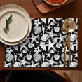 thumbnail image 5 of Starfish Coral Nautical Design Placemats Set of 4, Flax Heat Resistant Dining Table Mats, Wrinkle Free and Machine Washable for Summer Seaside Coastal Decor, 5 of 6