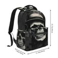 thumbnail image 2 of Haiem Magician Hat Skull Printed School Backpack,Casual Travel Lightweight Backpack,Durable Comfortable Multifunctional Backpack,Laptop Backpack, 2 of 5