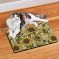 thumbnail image 2 of Boho Vintage Sunflower Dog Feeding Mat - Waterproof Pet Food Pad with Rustic Floral Aesthetic, Multi-Layer Protection, 2 of 5