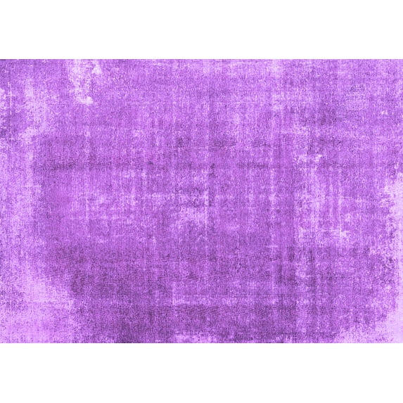 Ahgly Company Indoor Rectangle Abstract Purple Contemporary Area Rugs, 2' x 5'