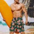 thumbnail image 6 of Binienty Men's Board Shorts Swim Trunks With Tropical Hibiscus Pattern - Quick Dry for Beach Vacation and Water Sports, 6 of 10