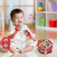 thumbnail image 2 of KOYPTL Musical Instruments Set Toys For Kids 2-5,Hand Drum Set Include Hand Pat Drum,Sand Hammers And Trumpet,Montessori Sensory Toys Birthday Christmas Gift For Toddlers Boys Girls 2 3 4 5+（Red）, 2 of 6