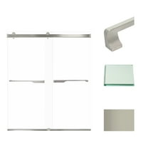 Transolid Brp607008c-J 70" High X 60" Wide Bypass Frameless Shower Door - Brushed