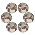 thumbnail image 6 of WOBOGO A Snowman with A Horse Round Placemats Set of 1 Heat Resistant Washable Kitchen Table Decorations 15.4in, 6 of 7