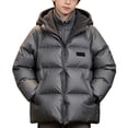 thumbnail image 2 of Xdegoge Boys Heavyweight Puffer Jacket Winter Warm Thick Coat with Hood Full Zip Windproof Padded Outerwear Thermal Snow Clothing for School Outdoor Skiing, 2 of 8