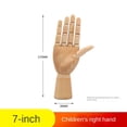 thumbnail image 4 of Figura de mano izquierda/derecha articulada oponible seccionada de madera de 7 pulgadas, modelo de mano de maniquí para dibujar, dibujar y pintar (mano izquierda + derecha), 4 of 5