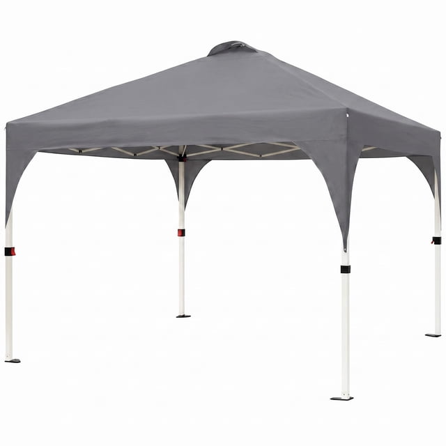 Carpa Plegable 3x3 m , Toldo Oxford 150D Impermeable Protección UPF50+ Anti Rayos UV, Mecanismo Bloqueo Central Armado Rápido Sin Herramientas-Para Jardín, Patio, Camping, Fiestas y Puestos De Feria