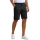 thumbnail image 4 of INSPIRAR CHIC Pantalones cortos formales de hombre con botón clásico de color sólido y cremallera para el Día del Padre 28 Negro, 4 of 6