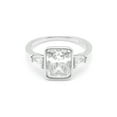 thumbnail image 6 of Genesis Engagement Ring Sterling Silver Baguette Cz Womens Ginger Lyne Collection, 6 of 6