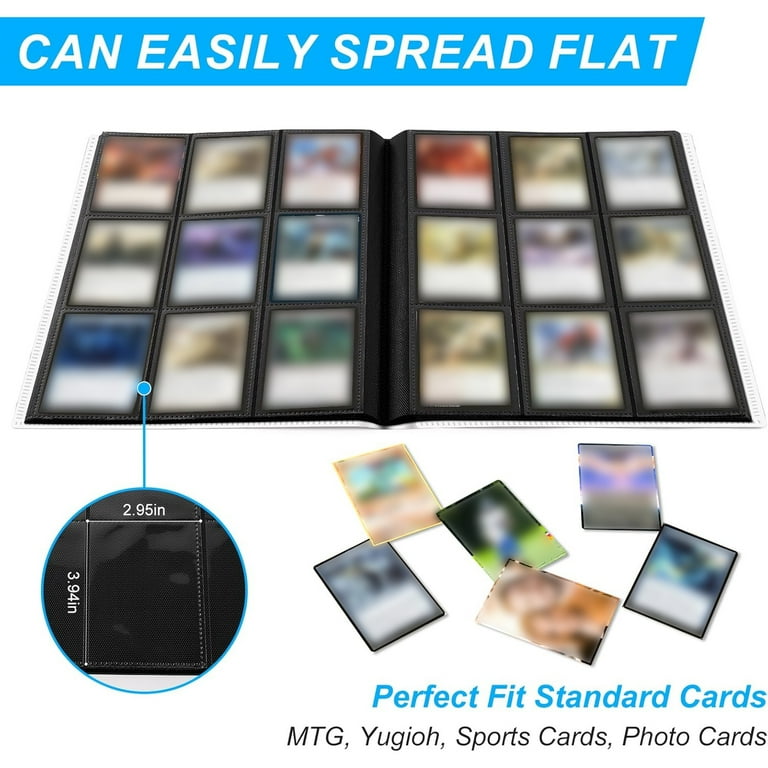 trading card storage binder 9-Pocket – Holds 324 Cards Inner pocket Pokémon Card Storage Book, 3D