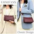 thumbnail image 6 of Crossbody Bags for Women Soft Leather Purse Lightweight Handbags Bag with Adjustable Shoulder and Wrist Straps, 6 of 7