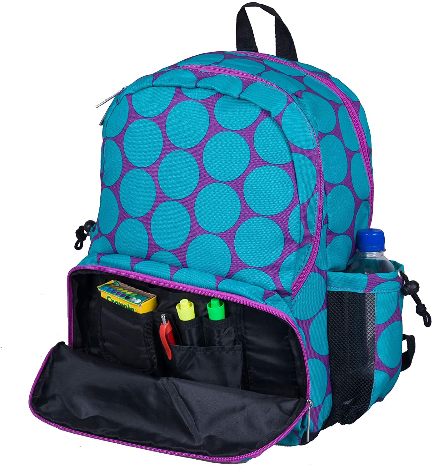 Wildkin Kids 17 Inch Backpack for Boys and Girls, Perfect for School and Travel (Big Dot Aqua) - image 5 of 7