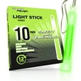 thumbnail image 2 of Glow Fever Glow Sticks Bulk, Emergency Safety Military 6'' Lightsticks, Light Up Ultra Bright with 12 Hours Duration for Hiking Party Camping Blackouts Hurricane Shelter Survival Kit (Green, 10PCS), 2 of 6