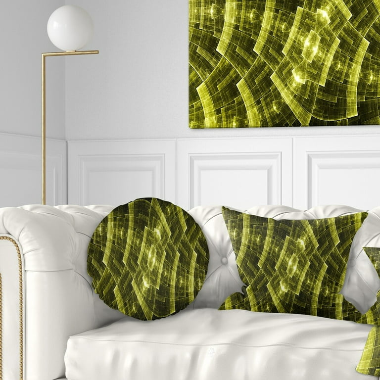 Designart 'Metallic Fabric Pattern' Abstract Throw Pillow - Rectangle - 12 in. x 20 in. - Medium