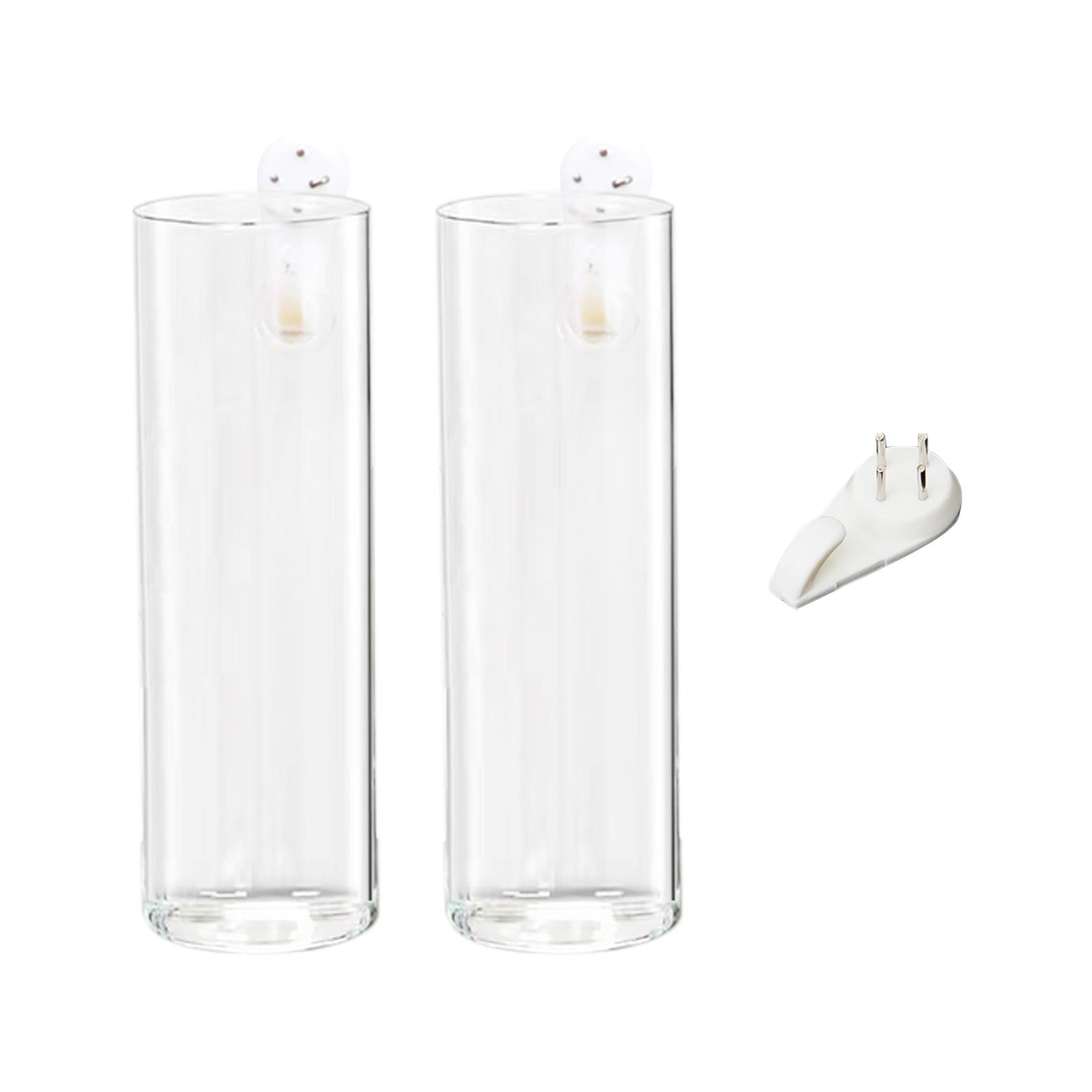 2Pcs Plant Propagation Stations Glass Wall Hanging Planter Terrarium Plant Holder Glass Tube Vase for Hydroponics Plants Home Office Decor