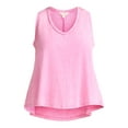 thumbnail image 5 of Terra & Sky Women's Plus Slub Cotton Swing Tank Top, Sizes 0X-5X, 5 of 5