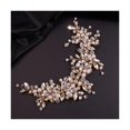 thumbnail image 1 of wonima11 Rhinestones Pearl Crystal Large Headband Hair Vine Bridal Flower Headband Wedding Hair Accessories Hair Piece Gold Headpieces for Women(Gold), 1 of 1