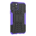 thumbnail image 2 of Pour Iphone 11 Pro Texture de Pneu Tpu + Pc Étui Antichoc avec Support (Violet), 2 of 5
