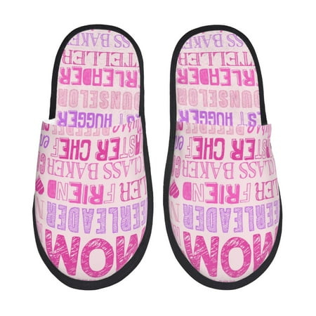 

House Slippers for Women Men - Best Mom ever Warm Non-slip Mens Womens Slippers Cozy Slip-on House Shoes Bedroom Outdoor Indoor Slippers for Men