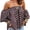 Brown, variant on WrongDuck Women's Polka Dot Off Shoulder Top 3/4 Fluffy Sleeve Cute Shirt for Summer 2026 Outerwear