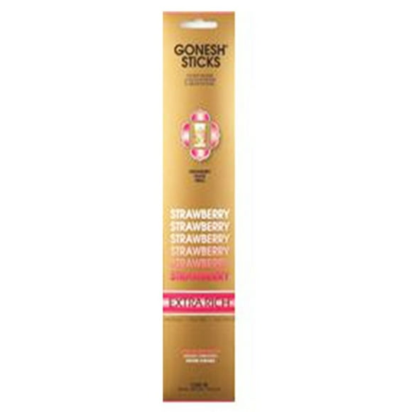 Gonesh Encens Extra Riche - Fraise (20 Bâtons dans 1 Paquet) (Lot de 3)