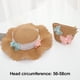 thumbnail image 2 of Sombrero de paja para mujer con circunferencia de 56-58 cm, sombrero de ala grande para playa, sombrero de protección solar con forma de mariposa y conjunto de bolsa de paja, 2 of 5