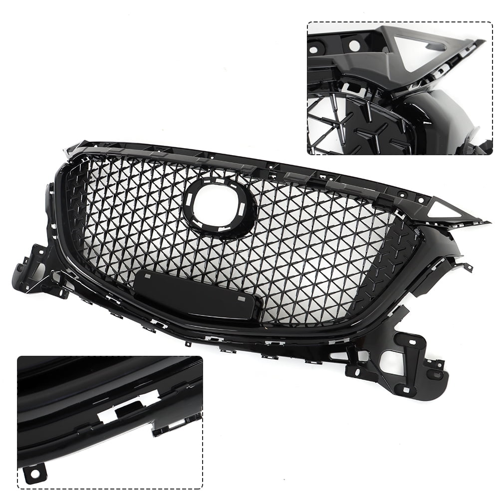 Grille Protection Antibrouillard Avant Pour Mazda 3/Axela 2014-2016 – Noir ABS – Références BKD1-50-C21, BJE1-50-C21A – Côté Gauche - 3