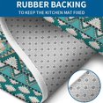 thumbnail image 4 of Teal Geometric Boho Pattern Bathroom Rugs Sets 3 Piece,Toilet Cover Set,Absorbent Non Slip Bathroom Mats Sets with U-Shaped Contour Rug Toilet Rug Set, 4 of 5