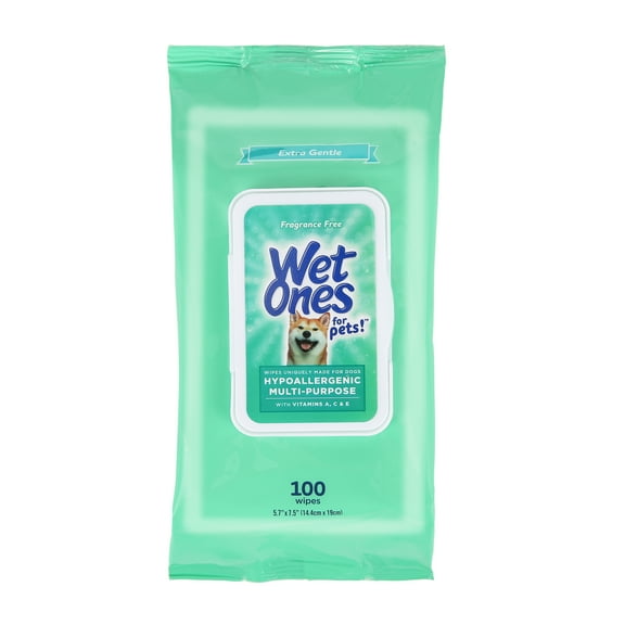 Wet Ones Hypoallergenic Wipe for Dogs - 100 ct pouch