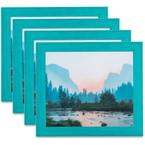 ArtToFrames 12" x 24" Turquoise Picture Frame, 12x24 inch Blue Wood Poster Frame (WOM-4588), 4 Pack