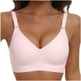 thumbnail image 2 of SMihono Comfortable Seamless Full Coverage Bra for Women Wireless Bras with Soft Support Regular and Plus Size Everyday Bra Pink M, 2 of 5