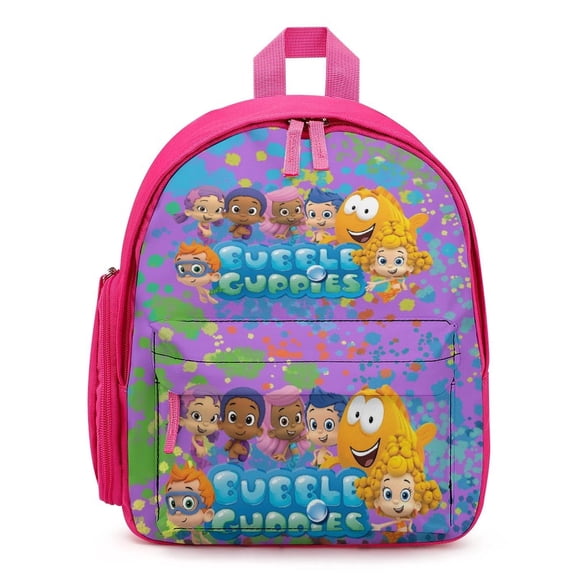 B-ubble Guppies Cute Cartoon backpack travel bag adjustable shoulder straps One size 12.6in