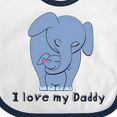 thumbnail image 4 of Inktastic I Love My Daddy Elephant Blue Boys Baby Bib, 4 of 4