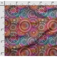 thumbnail image 2 of Soimoi Kaleidoscope Print, Velvet Fabric, Decor Sewing Fabric by The Yard 54 Inch Wide,Decorative Fabric for Upholstery and Home Accents,Pink & Green, 2 of 5