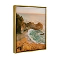 thumbnail image 3 of Stupell Industries Waves Crashing Rocky Cove Coastal Photography Gold Floater Framed Art Print Wall Art, 3 of 6